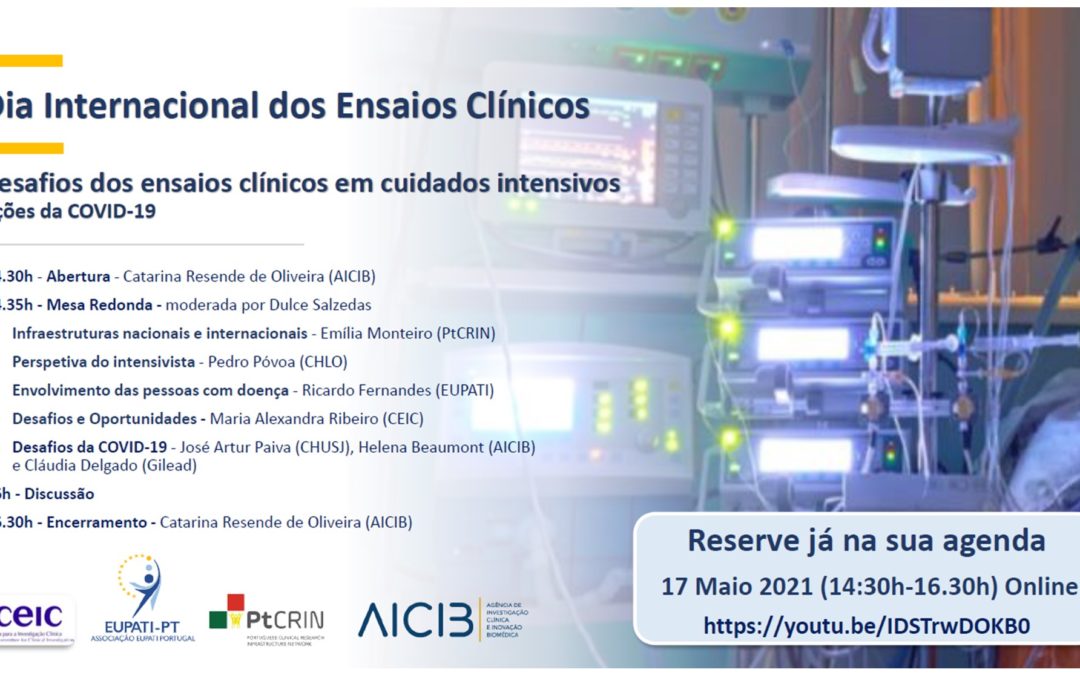 “Desafios dos ensaios clínicos em cuidados intensivos – Lições da COVID-19″ – mesa redonda