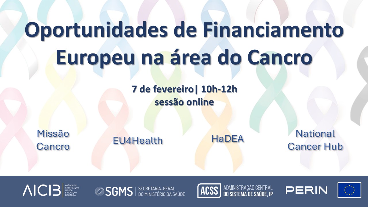Oportunidades de Financiamento Europeu na área do Cancro – sessão online