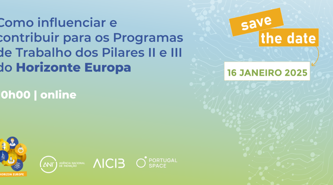 Workshop: “Como influenciar e contribuir para os Programas de Trabalho dos Pilares II e III do Horizonte Europa”