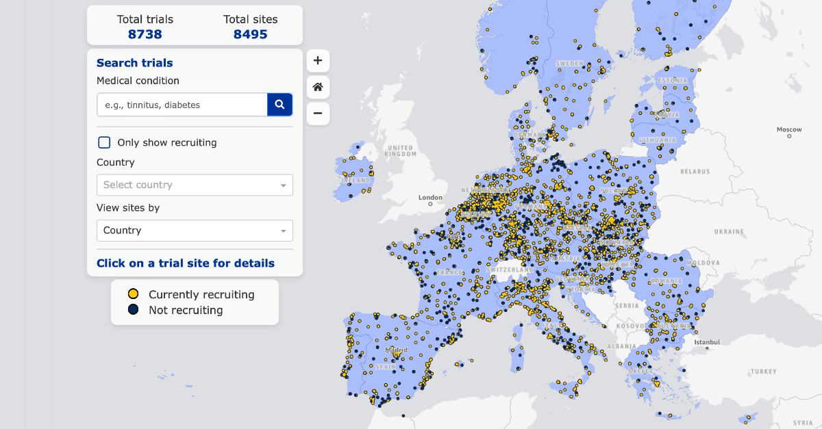 Novo Mapa de Ensaios Clínicos lançado na UE