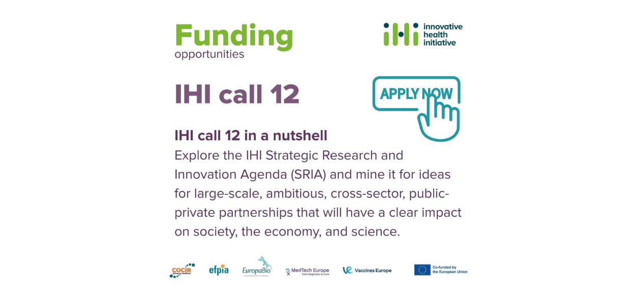IHI Call 12 | Nova oportunidade de financiamento eurpeu em saúde