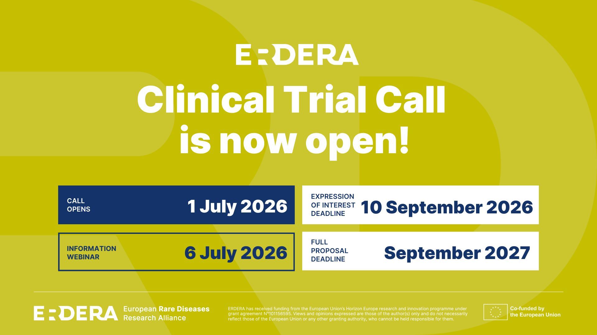 ERDERA lança o concurso “Clinical Trial Call 2026”
